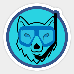 Scuba Wolves Sticker